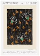 Plakaty - Art Deco Flower pattern pochoir print in oriental style, E. A. Séguy -  plakat Wymiar do wyboru: 42x59,4 cm - miniaturka - grafika 1