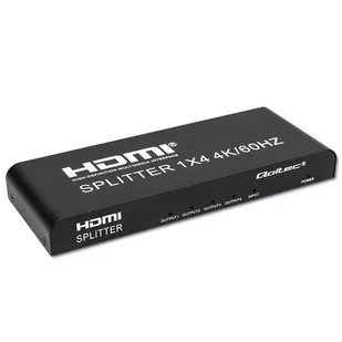 QOLTEC ROZDZIELACZ SPLITTER 4XHDMI 4KX2K | 6GB/S | 60HZ - Kable - miniaturka - grafika 1
