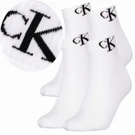 Skarpetki damskie - Calvin Klein Skarpetki Stopki 2 Pary 39-42 Biały Ck - miniaturka - grafika 1