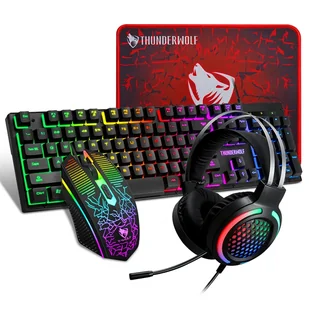 EXTRALINK GAMING SET TF400 4IN1 LED KEYBOARD+MOUSE - Myszki - miniaturka - grafika 1