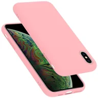 Etui i futerały do telefonów - Pokrowiec Do Apple iPhone XS MAX Etui w LIQUID RÓŻOWY TPU Silikon Case Cover Obudowa Ochronny Cadorabo - miniaturka - grafika 1