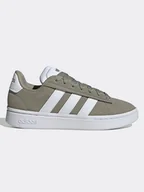 Trampki damskie - adidas Skórzane sneakersy w kolorze oliwkowo-białym - miniaturka - grafika 1