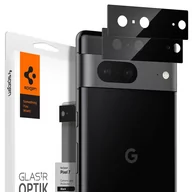 Pozostałe akcesoria do telefonów - Spigen Szkło hartowane na obiektyw Optik.Tr Camera Lens Protector do Google Pixel 7 2 szt. Czarny - miniaturka - grafika 1