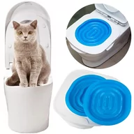 Specjalistyczne artykuły dla zwierząt - Nakładka na toaletę dla kota NILS niebieska kuweta - miniaturka - grafika 1