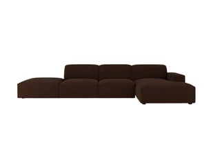 Narożnik Cursal – modułowa sofa w kształcie litery L o przestronnej formie, wykonana z tkaniny Poso - Brązowy - Prawy - Narożniki Narożnik Cursal – modułowa sofa w kształcie litery L o przestronnej formie, wykonana z tkaniny Poso - Brązowy - Prawy - Narożniki - miniaturka - grafika 1