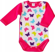 Body dla niemowląt - Body długi rękaw 100% Bawełna MOTYLKI r 104 KLEKLE - miniaturka - grafika 1