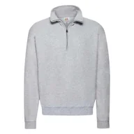 Bluzy męskie - Bluza męska Zip Neck Classic Fruit of the Loom - Heather Grey S - miniaturka - grafika 1