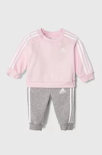 Dresy i komplety dla dziewczynek - adidas dres niemowlęcy kolor różowy - grafika 1