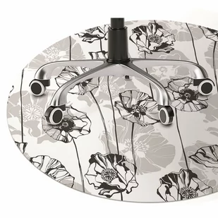 Mata na podłogę pod krzesło Kwiaty Glamour fi100 cm - Podnóżki, podpórki, podkładki - miniaturka - grafika 1