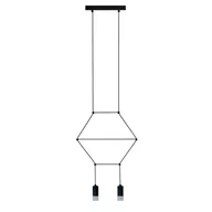 Lampy sufitowe - Linea Light Step into Design Lampa wisząca 2 czarna 35 cm XT037-2P - miniaturka - grafika 1