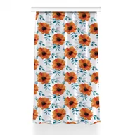 Zasłony - Zasłona przelotki Pomarańczowy kwiat dekor 150x230, Fabricsy - miniaturka - grafika 1