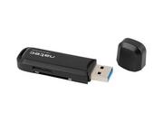 Czytniki kart pamięci - Natec Czytnik kart pamięci Scarab 2 SD/MicroSD USB 3.0 Czarny - miniaturka - grafika 1