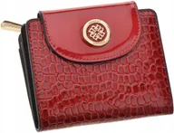 Portfele - Monnari Mały Portfel Damski Lakierowany Elegancki Portfelik Portmonetka - miniaturka - grafika 1