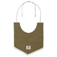 Śliniaki i fartuszki - Hi Little One śliniak wiązany BOHO LEO Pickle Pom Pom - miniaturka - grafika 1