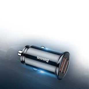 Baseus Circular inteligentna ładowarka samochodowa 2x USB QC3.0 Quick Charge 3.0 SCP AFC 30W czarny (CCALL-YD01) - Ładowarki samochodowe - miniaturka - grafika 9