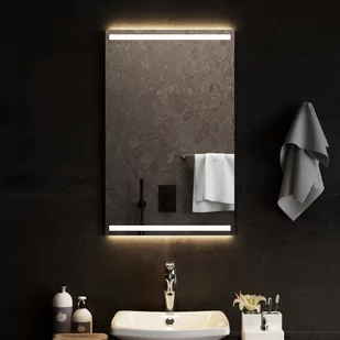 vidaXL Lustro łazienkowe z LED, 50x80 cm - Lustra - miniaturka - grafika 1