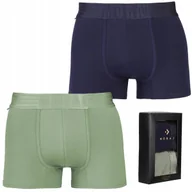 Majtki męskie - BOKSERKI MĘSKIE Gładkie Premium 2 Pak MORAJ r. M - miniaturka - grafika 1