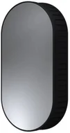 Szafki łazienkowe - Szafka łazienkowa VENEZIA 1D 43cm czarny mat z lustrem HALMAR - miniaturka - grafika 1