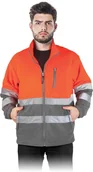 Odzież robocza - BLUZA OCHRONNA Z POLARU REIS POLSTRIP; POMARAŃCZOWO-SZARY (XL) - miniaturka - grafika 1