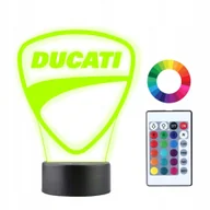 Lampy stojące - Lampka Nocna 3D Led LOGO DUCATI MOTOR - miniaturka - grafika 1