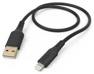 Kable USB - Hama Flexible, USB-A - Lightning, 1,5m, silikon, czarny - miniaturka - grafika 1