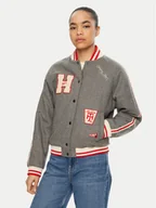 Kurtki damskie - Tommy Jeans Kurtka bomber DW0DW20547 Szary Regular Fit - miniaturka - grafika 1