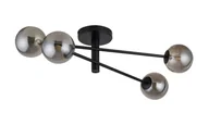 Lampy ścienne - Sigma Czarny kinkiet nad schody 32089 ORO lampa ścienna klosze szare transparentne 32089 - miniaturka - grafika 1