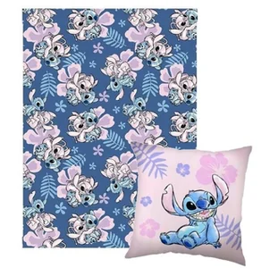 LILO I STITCH Koc + Poduszka Stich ciepły kocyk pled do przedszkola Sticz - Poduszki dekoracyjne - miniaturka - grafika 1