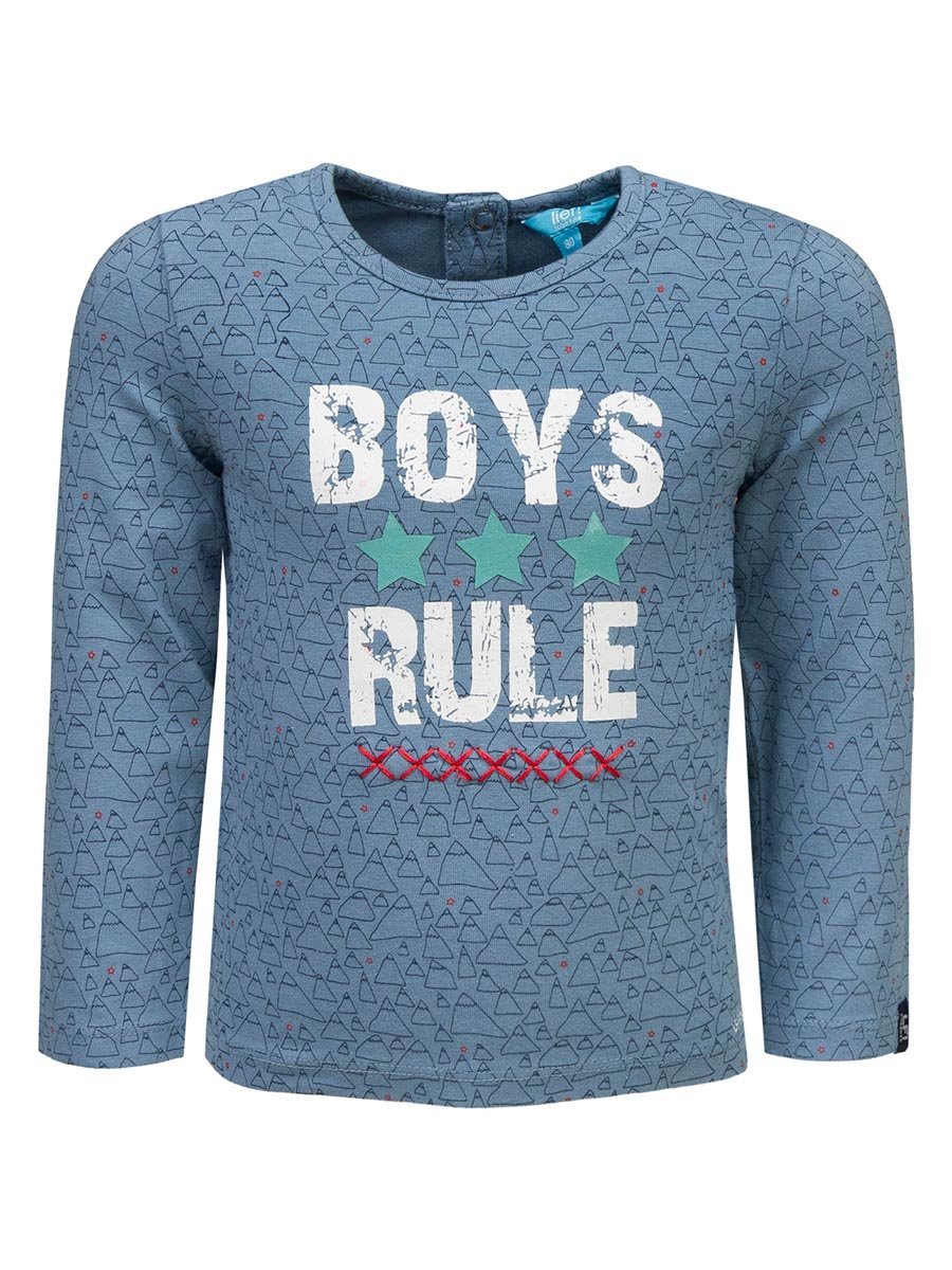 Chłopięca bawełniana bluzka z długim rękawem niebieska Lief r.62