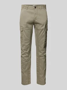 Spodnie cargo o kroju slim fit z wpuszczanymi kieszeniami - Spodnie męskie - miniaturka - grafika 1