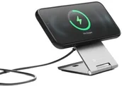 Ładowarki do telefonów - Forcell Ładowarka indukcyjna F-Energy Flip Charge Qi2 15W do MagSafe + kabel USB-C 1.5m, srebrna - miniaturka - grafika 1