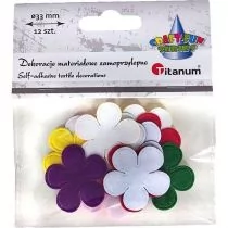 Dekoracje samoprzylepne kwiatki mix 12szt - Titanum - Zabawki kreatywne - miniaturka - grafika 1