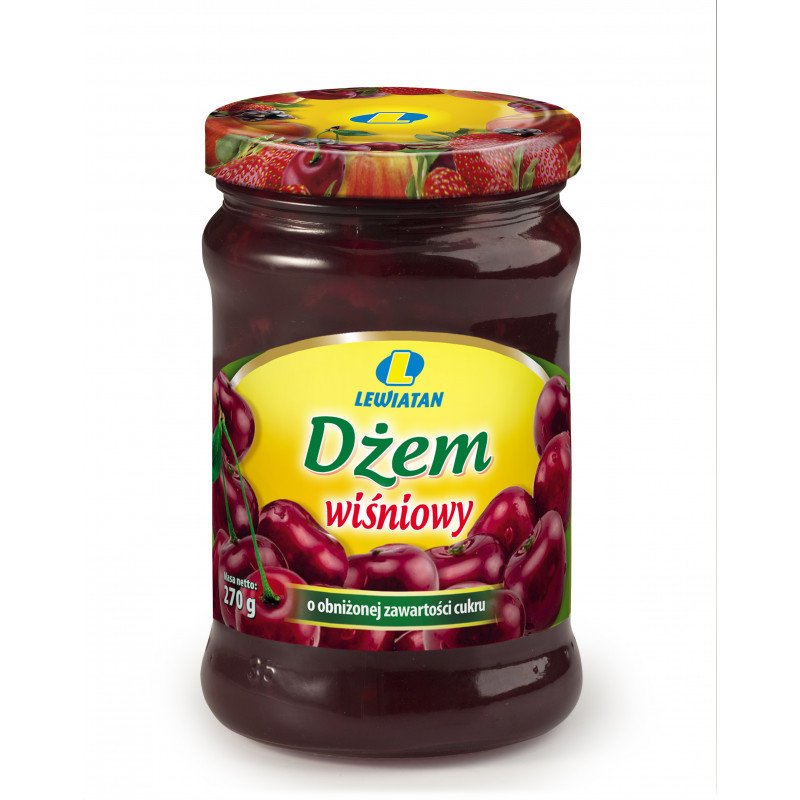 Lewiatan Dżem Wiśniowy Bez Cukru 270g