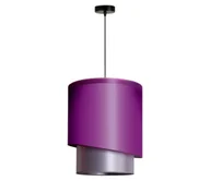 Lampy sufitowe - Duolla - Żyrandol na lince PARIS 1xE27/15W/230V śr. 40 cm fioletowy/srebrny - miniaturka - grafika 1