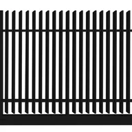 Ogrodzenia - Polbram Brama przesuwna Negros 4x1,5 m lewa automat czarna - miniaturka - grafika 1