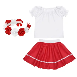 ZESTAW NARODOWY BIAŁO-CZERWONY 134-140 3el - Dresy i komplety dla dziewczynek - miniaturka - grafika 1
