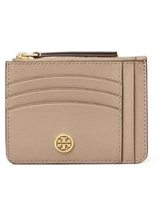 Tory Burch Skórzany portfel w kolorze beżowym - 11,5 x 8,5 cm - Portfele - miniaturka - grafika 1