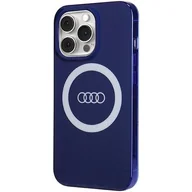 Etui i futerały do telefonów - Audi IML Big Logo MagSafe Case iPhone 13 Pro / 13 6.1" niebieski/navy blue hardcase AU-IMLMIP13P-Q5/D2-BE - miniaturka - grafika 1