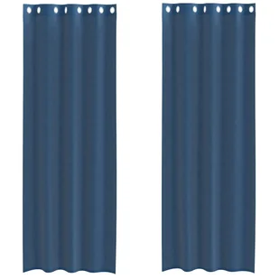 vidaXL Zasłony woalowe z przelotkami 2 szt. Royal Blue - Zasłony - miniaturka - grafika 1