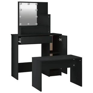 Toaletka z LED, czarna, materiał drewnopochodny Lumarko! - Toaletki - miniaturka - grafika 6