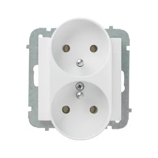 Gniazdo podwójne ASTORIA  biały  ELEKTRO-PLAST - Gniazdka elektryczne - miniaturka - grafika 1