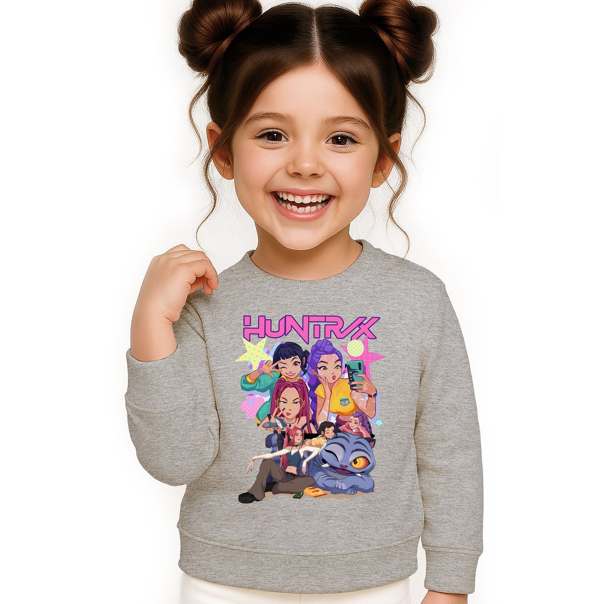 BLUZA DZIECIĘCA KPOP DEMON HUNTERS HUNTRIX 110-116 BAWEŁNIANA JAKOŚĆ