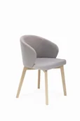 Krzesła - Flavio 5 krzesło tapicerowane szare nogi dąb sonoma - miniaturka - grafika 1