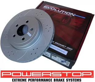 Przednie klocki EXTREME Z26 + WIERCONE NACINANE tarcze hamulcowe 345mm POWERSTOP XL Dodge Challenger - Tarcze hamulcowe - miniaturka - grafika 5