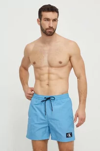 Calvin Klein szorty kąpielowe kolor turkusowy - Stroje kąpielowe - miniaturka - grafika 1