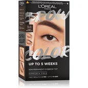 Akcesoria i kosmetyki do stylizacji brwi - LOREAL BROW COLOR ZESTAW DO KOLORYZACJI BRWI 3.0 DARK BRUNETTE - miniaturka - grafika 1