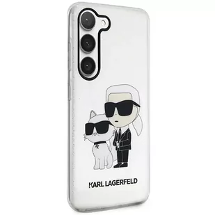 Etui ochronne na telefon Karl Lagerfeld KLHCS23MHNKCTGT do Samsung Galaxy S23+ Plus S916 transparent hardcase Gliter Karl&Choupette - Etui i futerały do telefonów - miniaturka - grafika 4