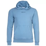 Bluzy męskie - Replay Męska bluza z kapturem M6277, szary (Grey Blue), S - miniaturka - grafika 1