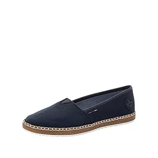 Rieker Damskie płaskie espadryle M2278, niebieski 14, 42 EU - Espadryle damskie - miniaturka - grafika 1