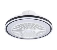 Wentylatory sufitowe - Eglo 35182-LED Ściemnialny wentylator sufitowy FRANA LED/25,5W/230V białe/black+RC - miniaturka - grafika 1